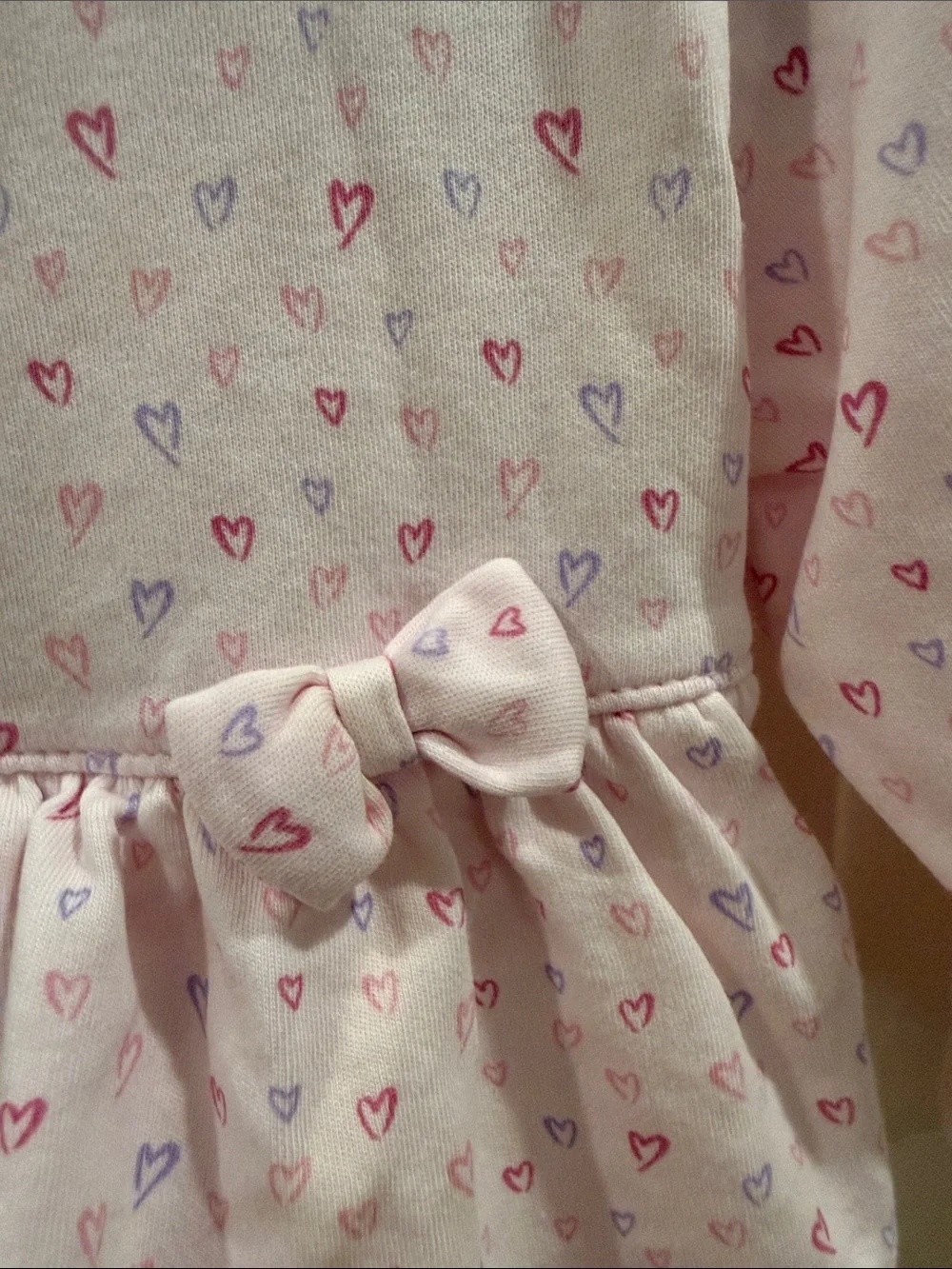 Kissy Kissy Light Pink Heart-Print Ruffle Romper